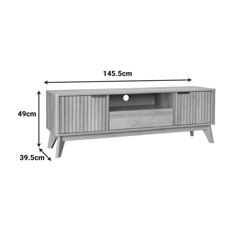 ТВ шкаф HAMEA мдф в естествен нюанс 145x39,5x49см