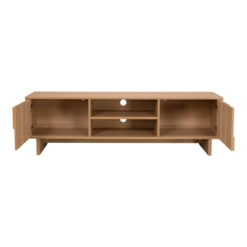 Тв шкаф jenfia от mdf в естествен цвят 150x39x45.5 см