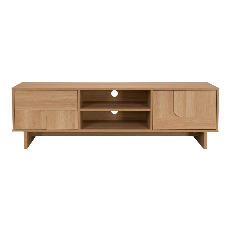 Тв шкаф jenfia от mdf в естествен цвят 150x39x45.5 см