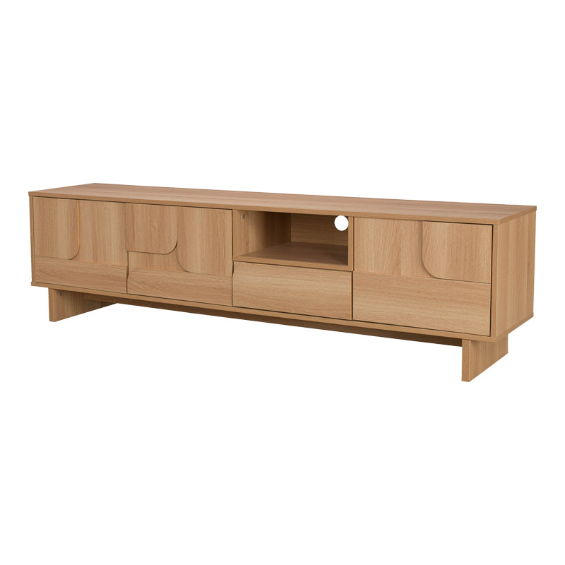 Тв шкаф jenfia от mdf в естествен цвят 180x39x45.5 см