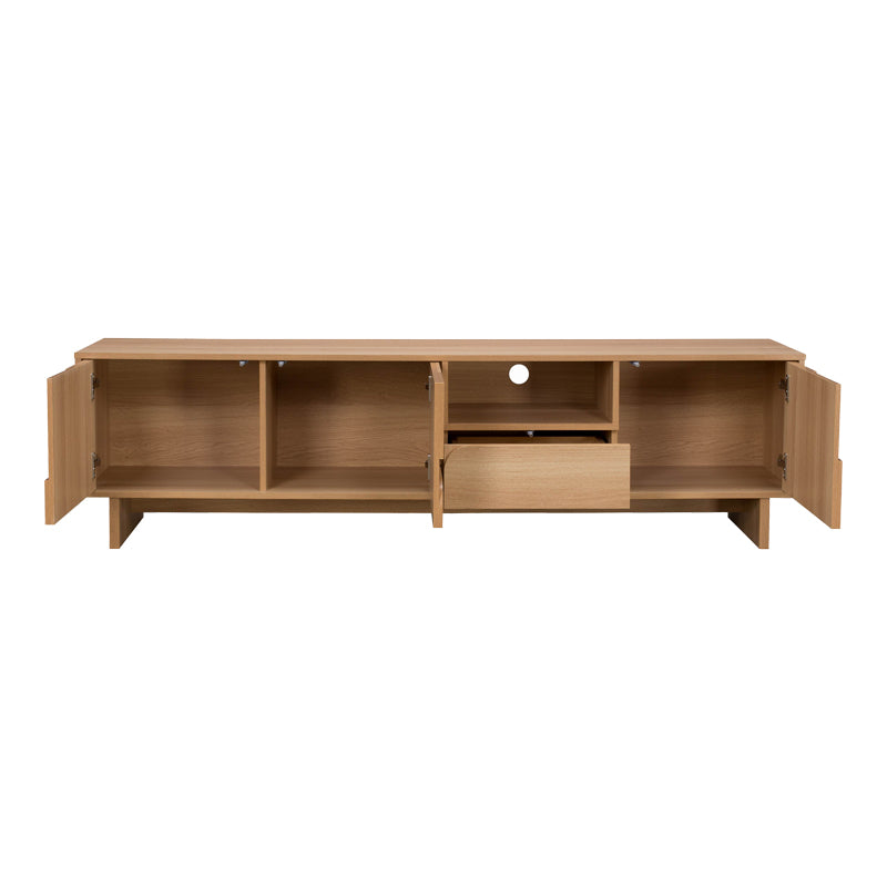 Тв шкаф jenfia от mdf в естествен цвят 180x39x45.5 см
