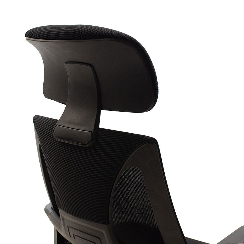 Мениджърски офис стол Dolphin с дамаска мрежа в черен цвят