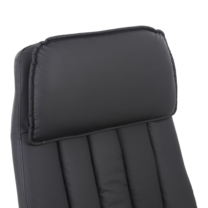 Morales pu черен офис стол за мениджъри 60x70x118-124 см