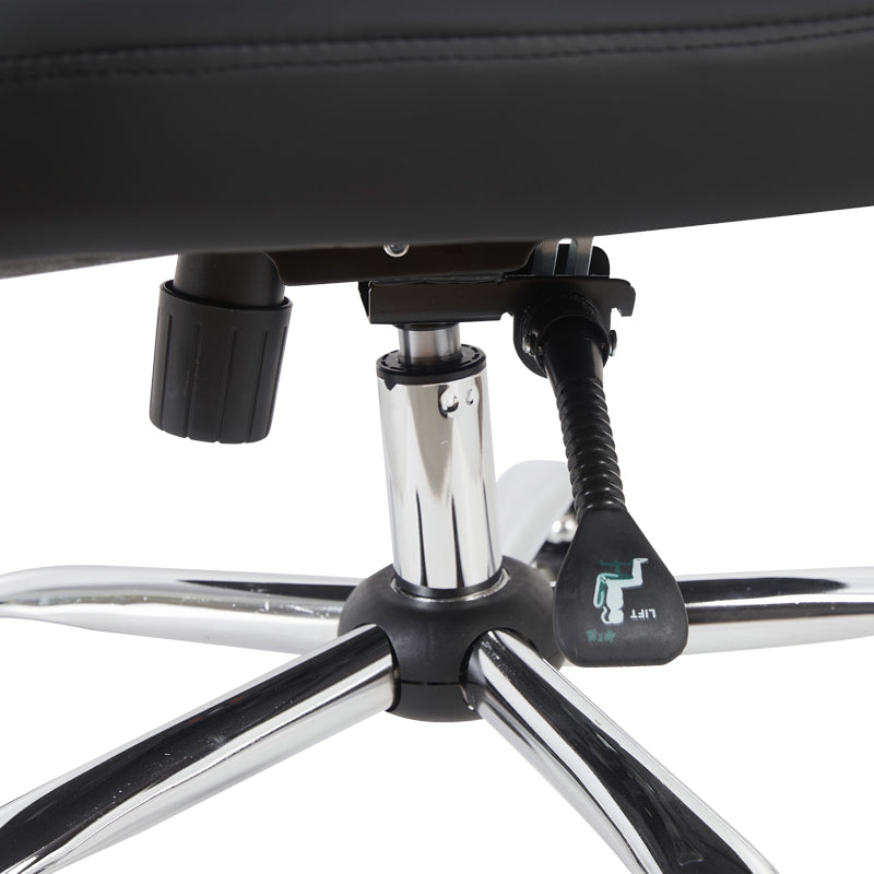 Morales pu черен офис стол за мениджъри 60x70x118-124 см