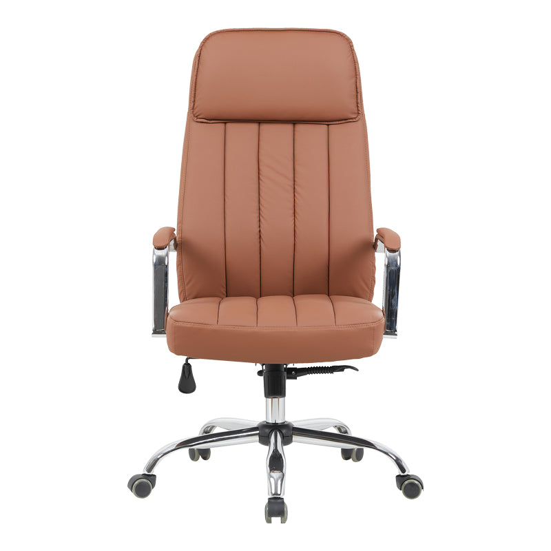 Morales pu кафяв офис стол за мениджъри 60x70x118-124 см