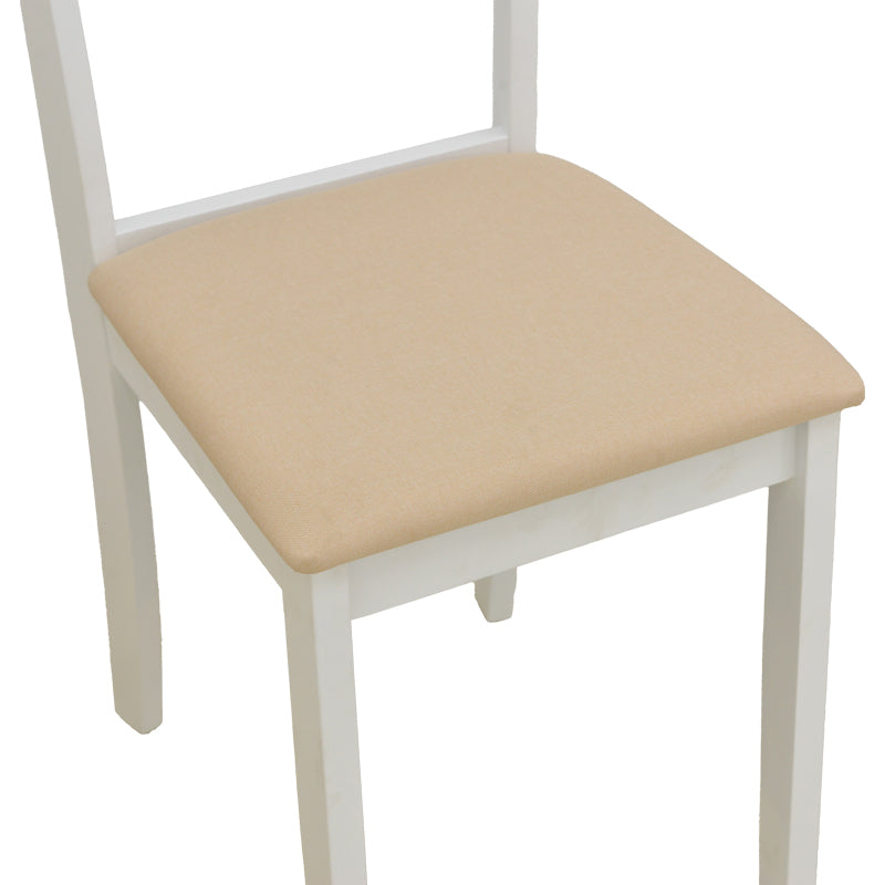 Стол DALLAN от каучуково дърво бял 40x47.5x89см