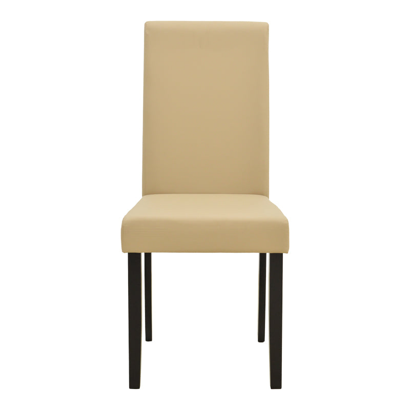 Стол ZEBEN екрю pu с черен крак от каучуково дърво 43.5x55.5x93.5см