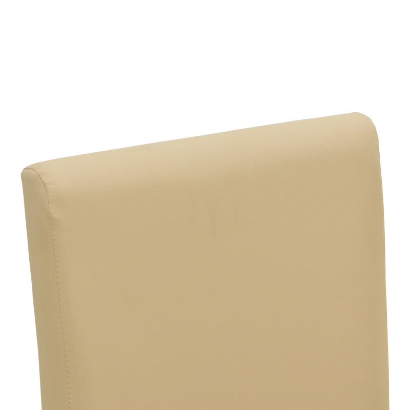 Стол ZEBEN екрю pu с черен крак от каучуково дърво 43.5x55.5x93.5см