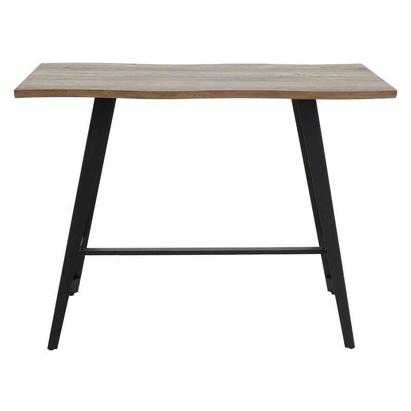 Бар маса Fortitude MDF орех - черни метални крака 140x70x103.5см
