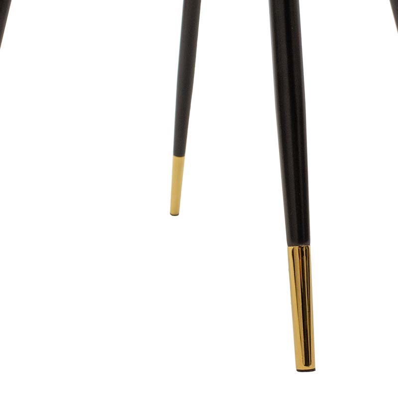 Стол Giselle кадифе зелен крак черно-златисто