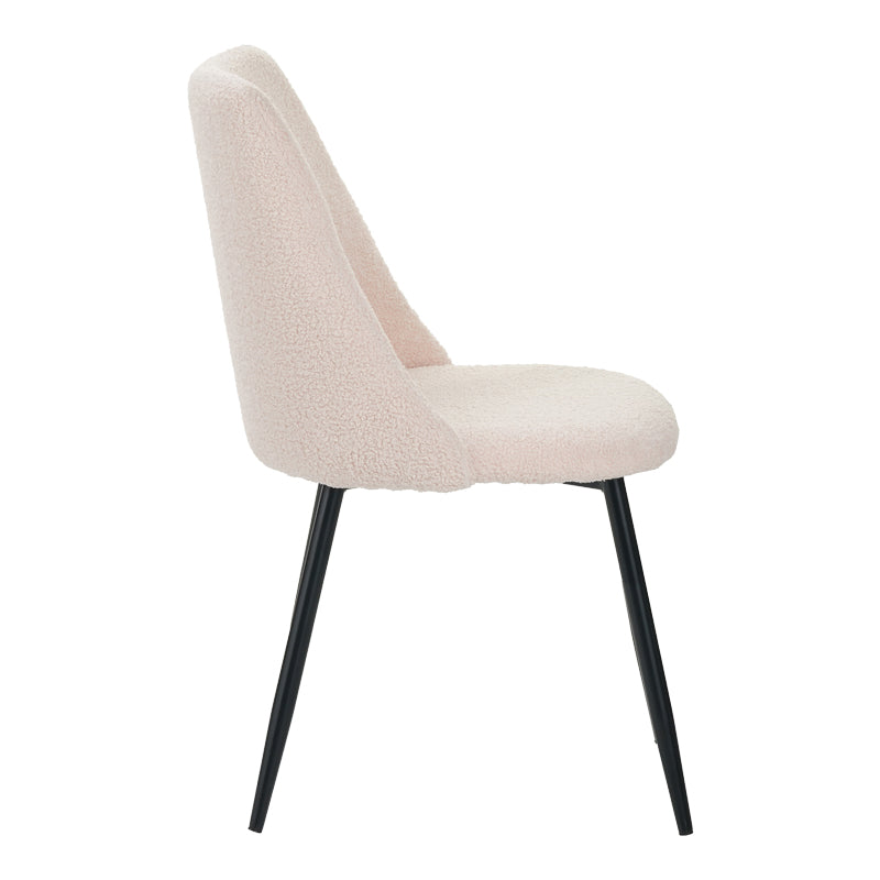 Стол Giselle плат букле в бежов нюанс 51x52x82см