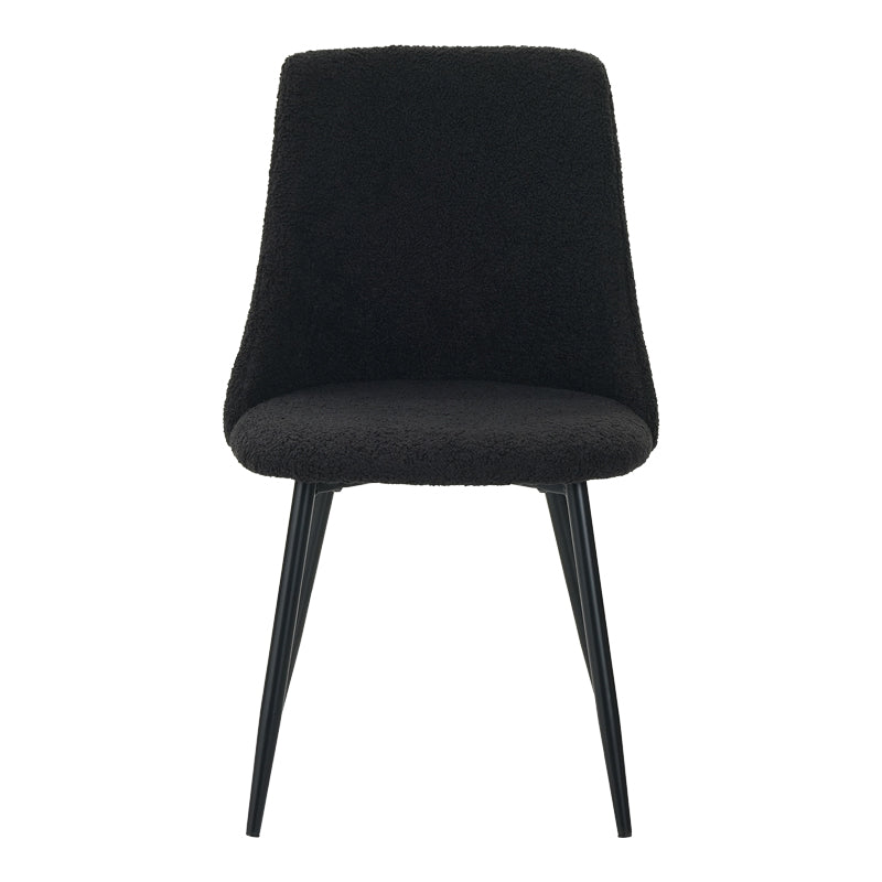Стол GISSELE плат букле в черен нюанс 51x52x82см