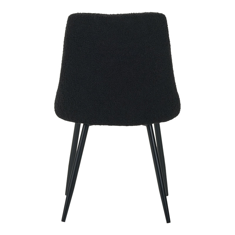 Стол GISSELE плат букле в черен нюанс 51x52x82см