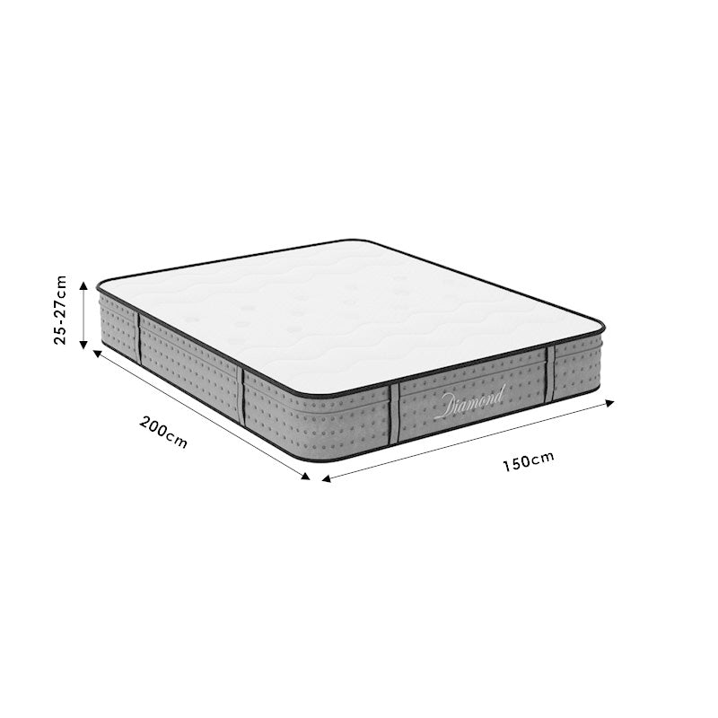 Матрак DIAMOND Pocket Spring с гел мемори пяна 25-27 см, 150x200 см