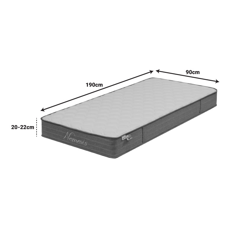 Матрак NEMESIS Pocket Spring Двустранен Roll Pack 90x190x20-22 см