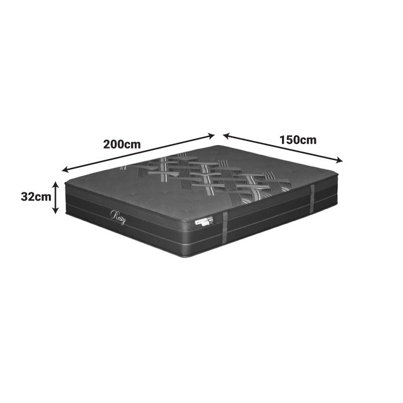 Еднолицев матрак Resty с джобни пружини и вграден евротоп 32см 150x200см