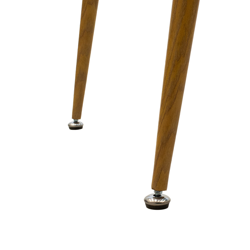 Трапезна маса Chloe стъкло тъмно сиво - естествени крака 120x70x75см