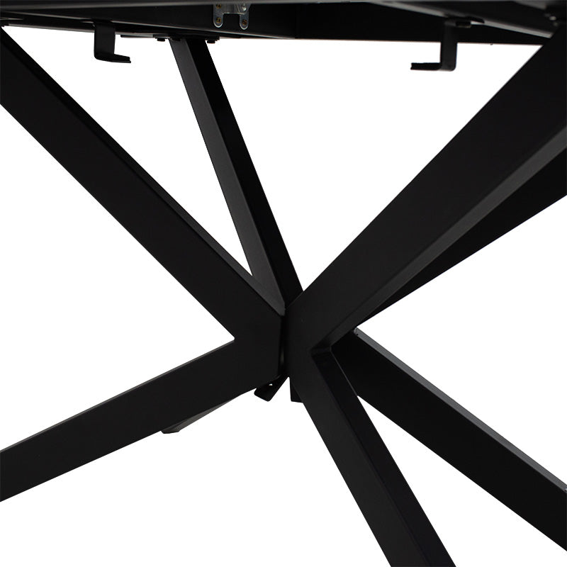 Трапезна маса разтегателна Palan MDF мрамор сиво-черен160-200x80x77см