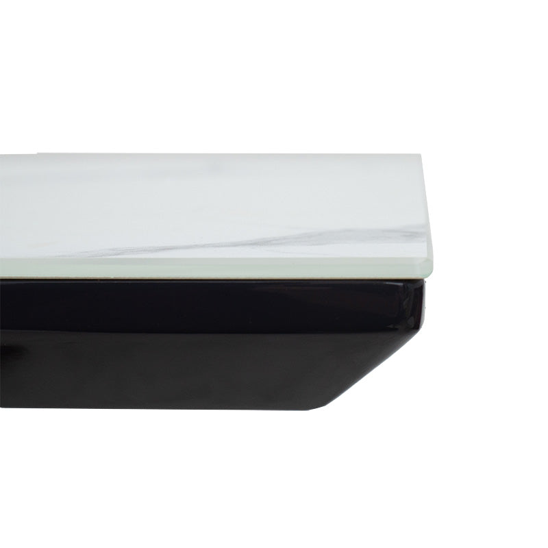 Трапезна маса разтегателна Palan MDF мрамор сиво-черен160-200x80x77см