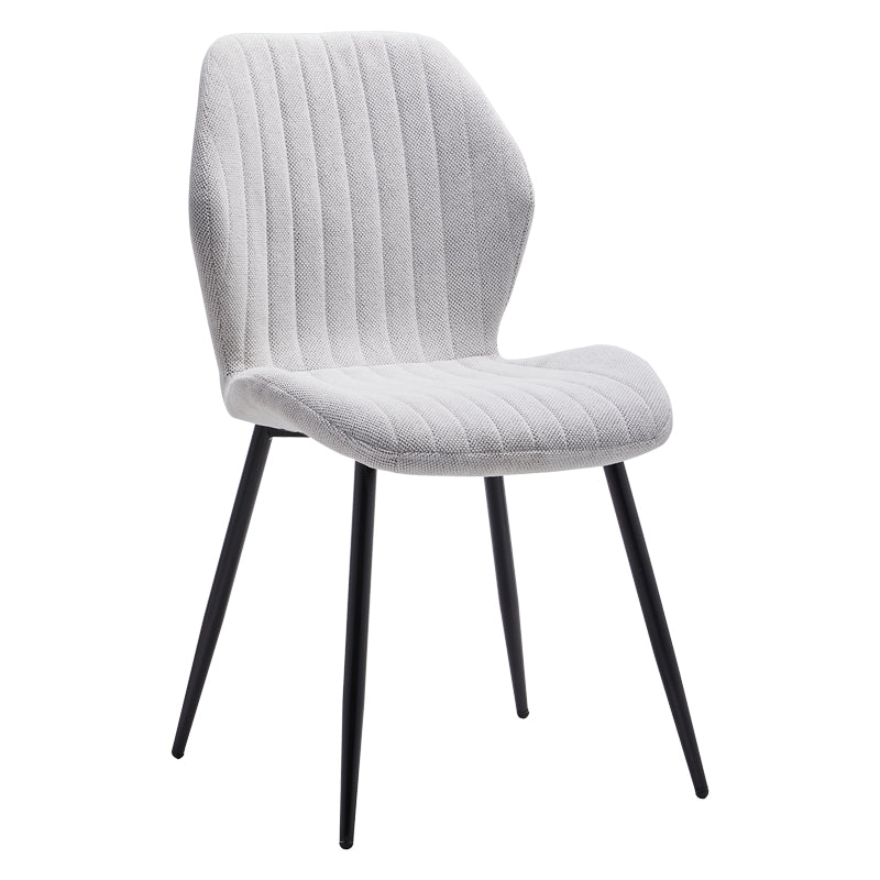 Стол FERSITY бял плат-черен метален крак 48x56.5x85.5см
