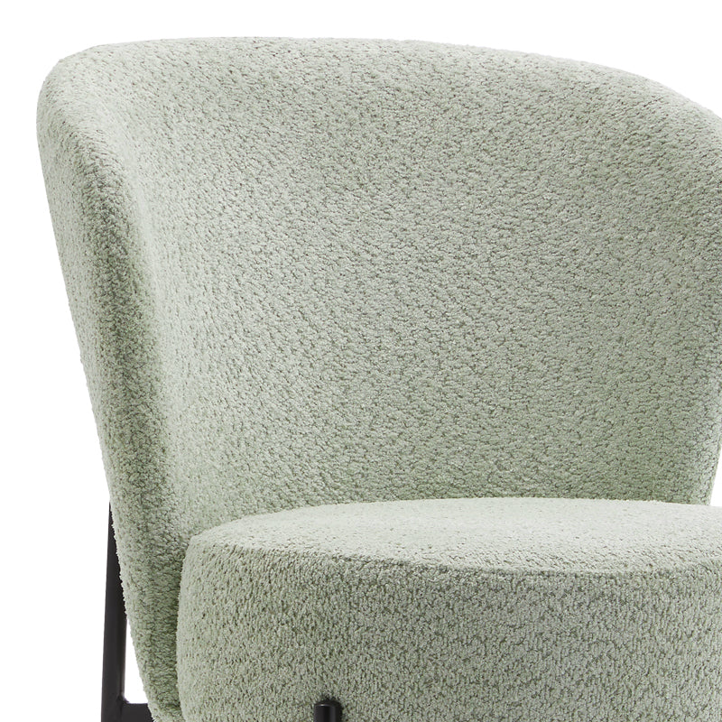 Стол Houlian mint плат-черен метален крак 46x66x89см