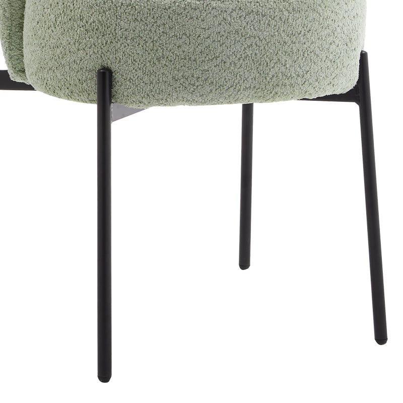 Стол Houlian mint плат-черен метален крак 46x66x89см