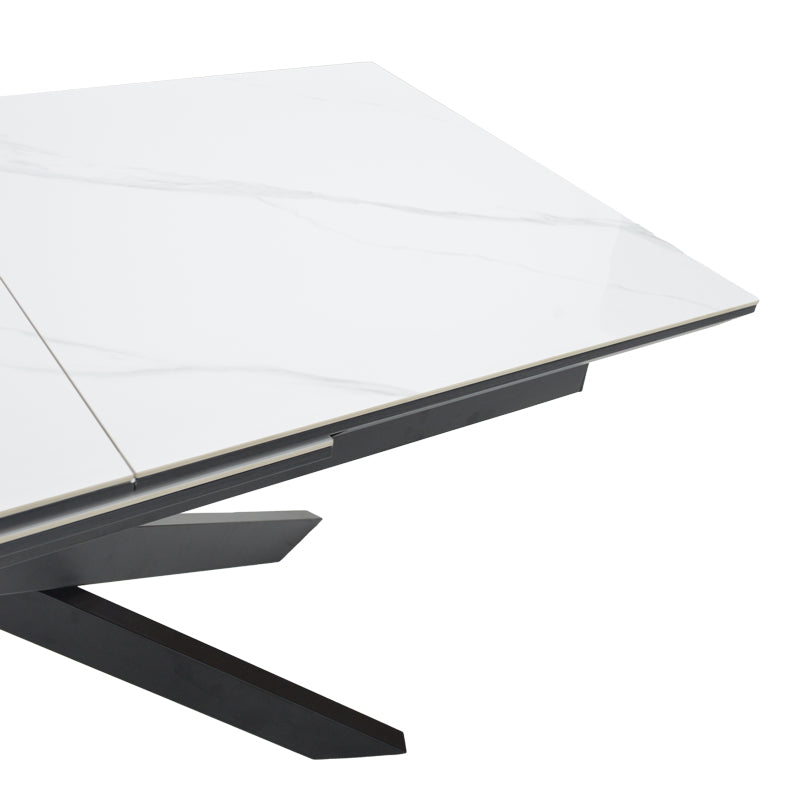 Маса Ragemi сив мдф-черен метал 160-200x90x75см