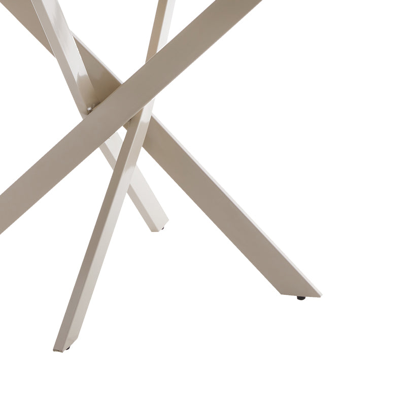 Маса DAMERO  крем мдф - кремав метален крак ф100х75см