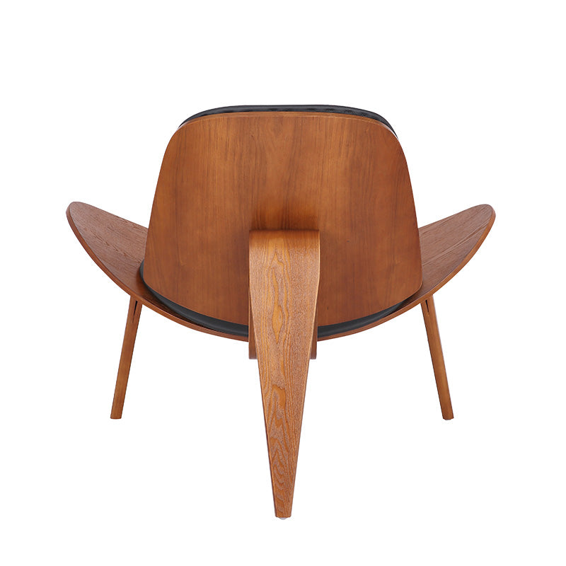 Фотьойл Vilma PU черен /цвят  орех 90x73x75см