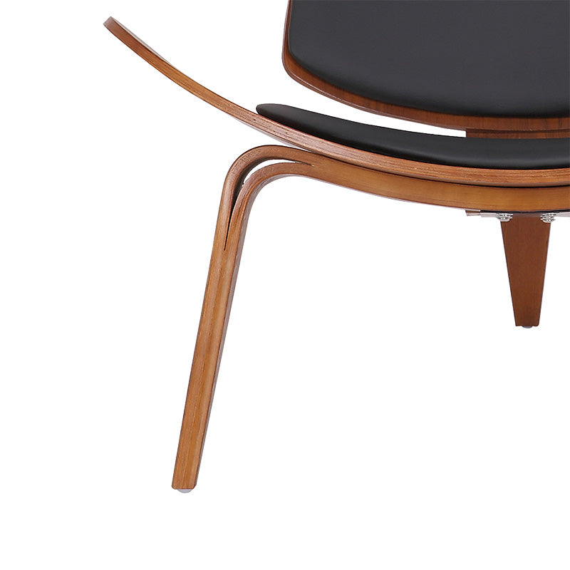 Фотьойл Vilma PU черен /цвят  орех 90x73x75см