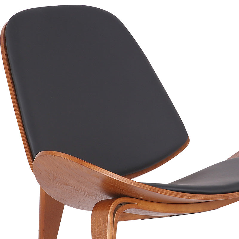 Фотьойл Vilma PU черен /цвят  орех 90x73x75см