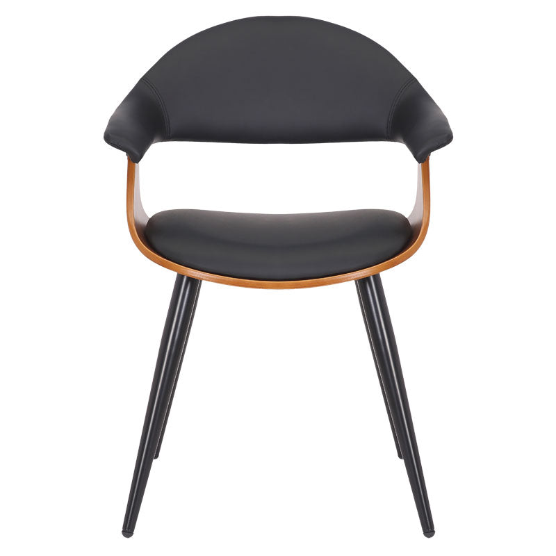 Фотьойл Austen PU черен крак орех