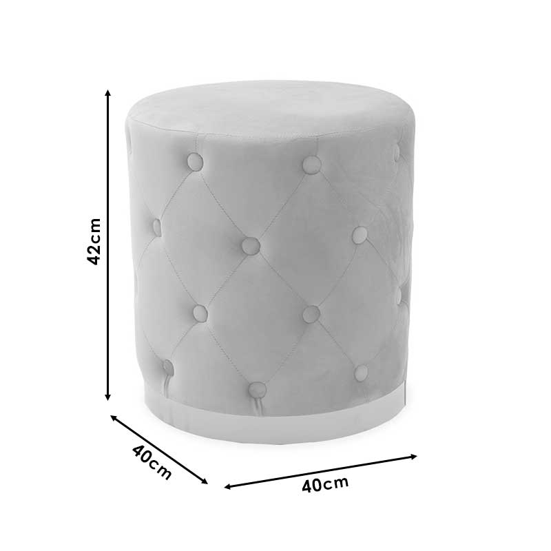 Cora табуретка тъмно червено кадифе - златист метал 40х40х42см