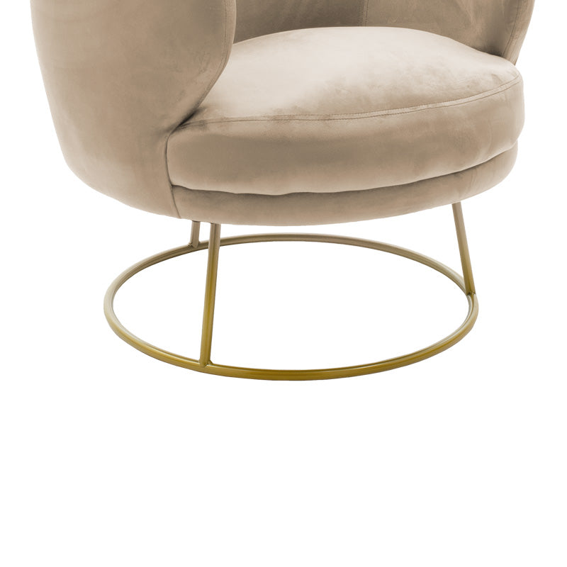 Фотьойл RONY бежово кадифе 78x75x82см