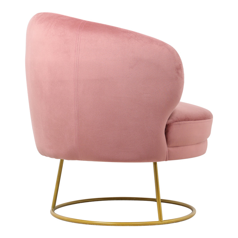 Фотьойл Rony кадифе гнила ябълка-златен метален крак 78x75x82см