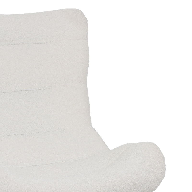 Кресло Silla в бял цвят букле 97x80x100см