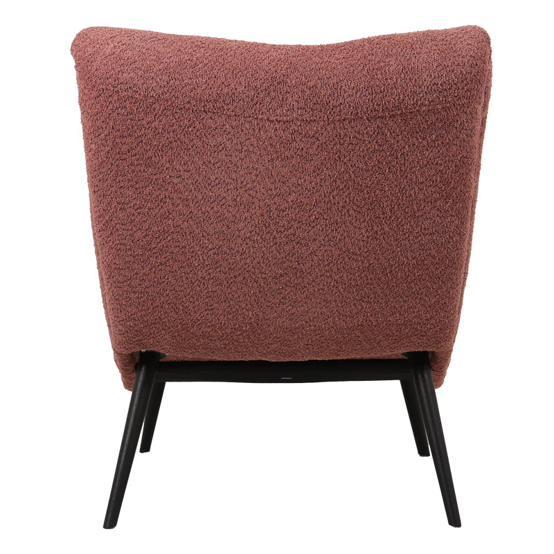Кресло SILLA  букле в прашно розово 97x80x100см