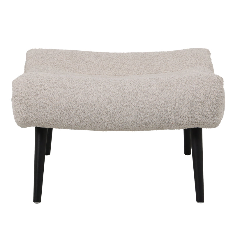 Silla табуретка - табуретка за крака букле плат в бежов цвят 68x58x40см