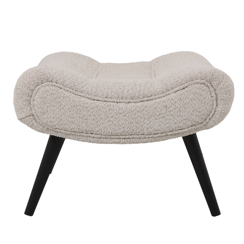 Silla табуретка - табуретка за крака букле плат в бежов цвят 68x58x40см