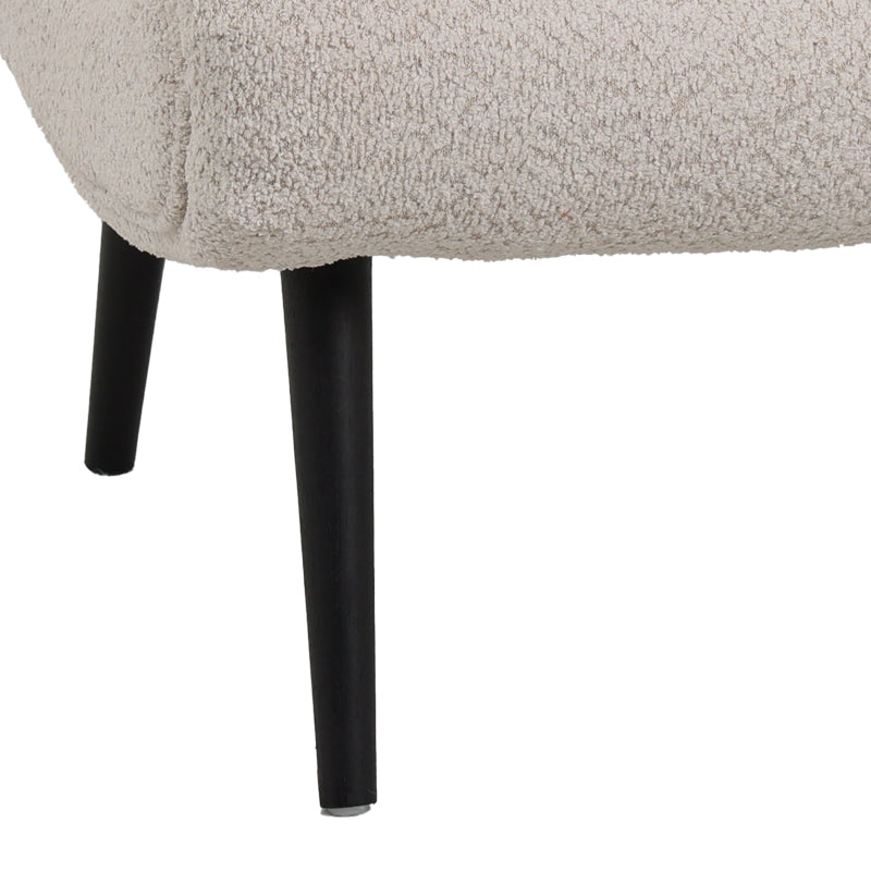 Silla табуретка - табуретка за крака букле плат в бежов цвят 68x58x40см