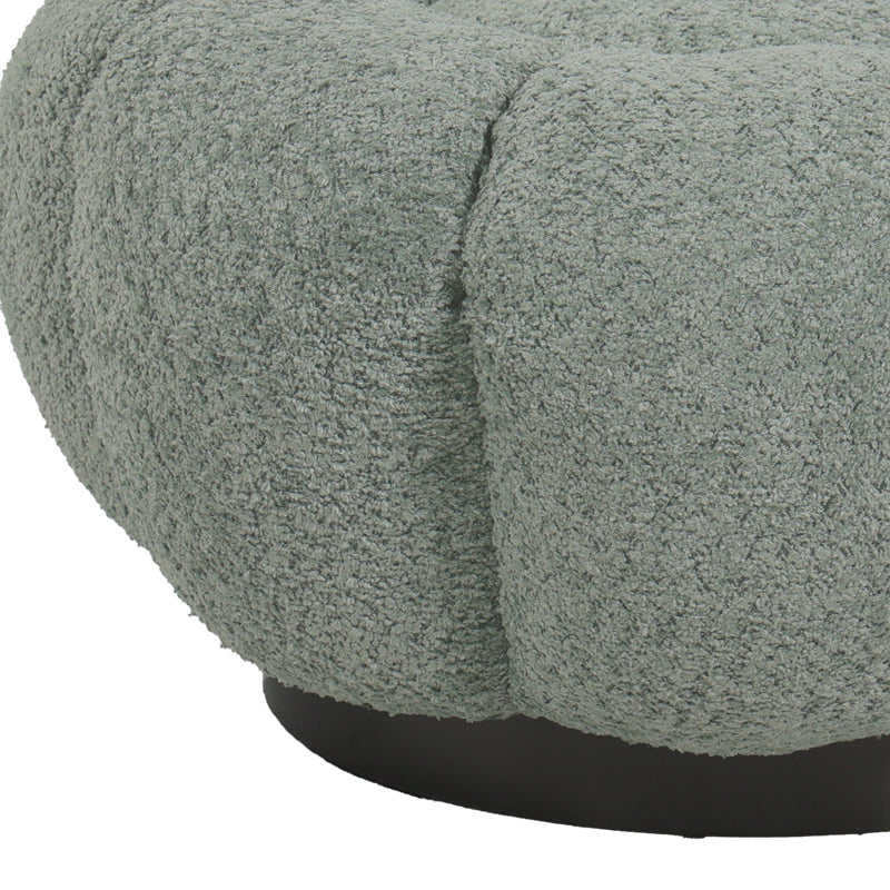 Табуретка Nester  букле плат в светло зелен цвят D60x31см