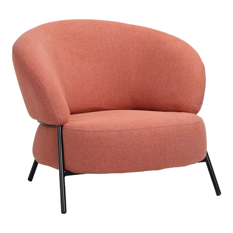 Фотьойл Jennie плат теракота с черни метални крака 84x84x71.5cm