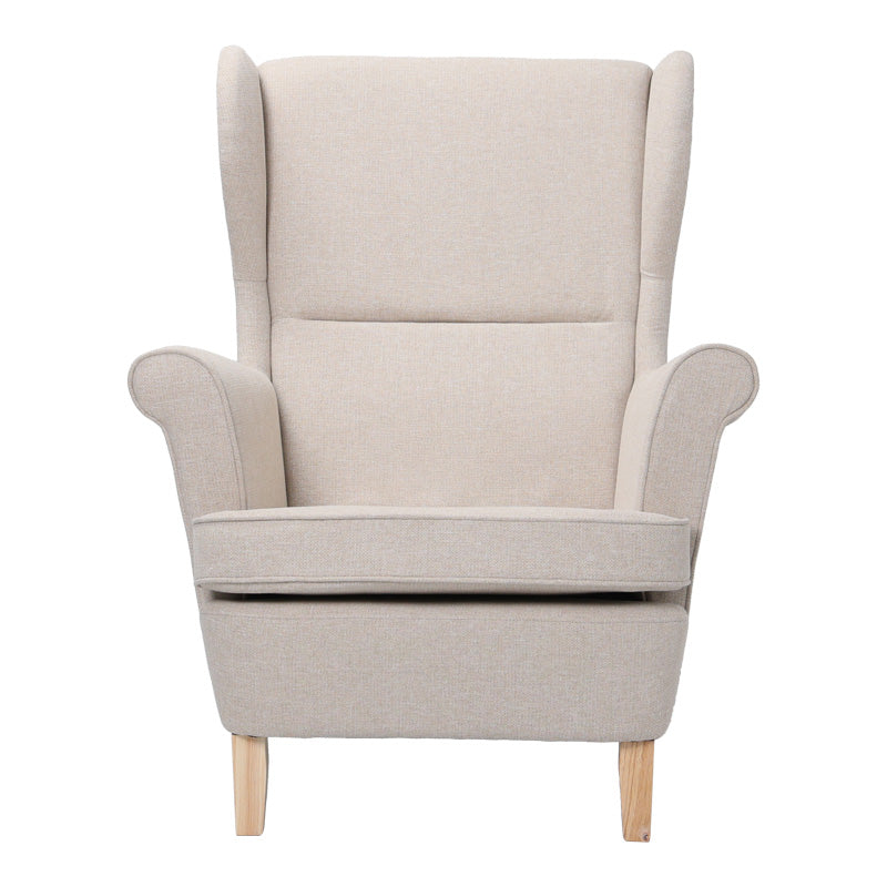 Фотьойл - Bergère  крем дамаска-дървени крака 85x93x100см