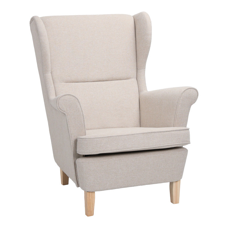 Фотьойл - Bergère  крем дамаска-дървени крака 85x93x100см