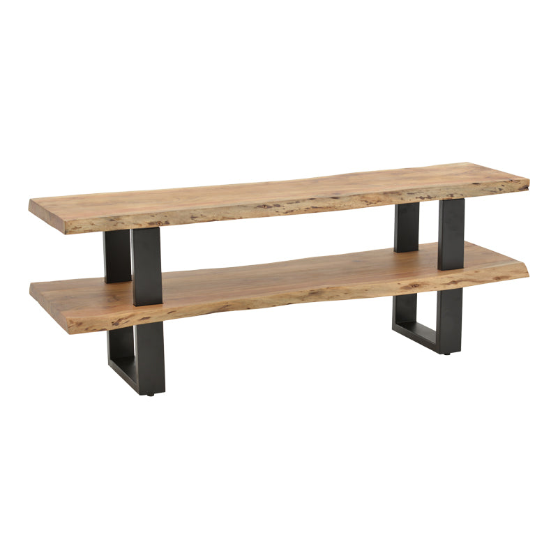 ТВ шкаф Fuji естествен масив акациево дърво 140x40x52см