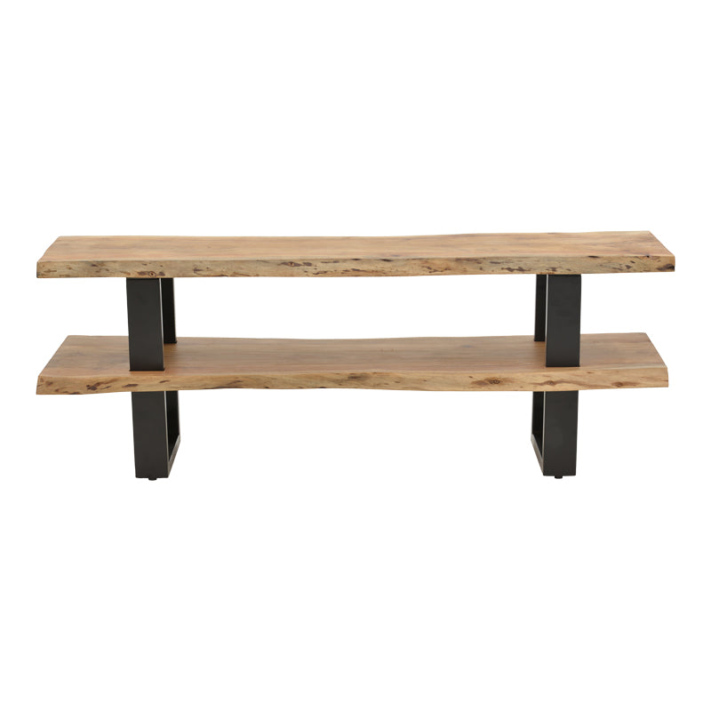 ТВ шкаф Fuji естествен масив акациево дърво 140x40x52см