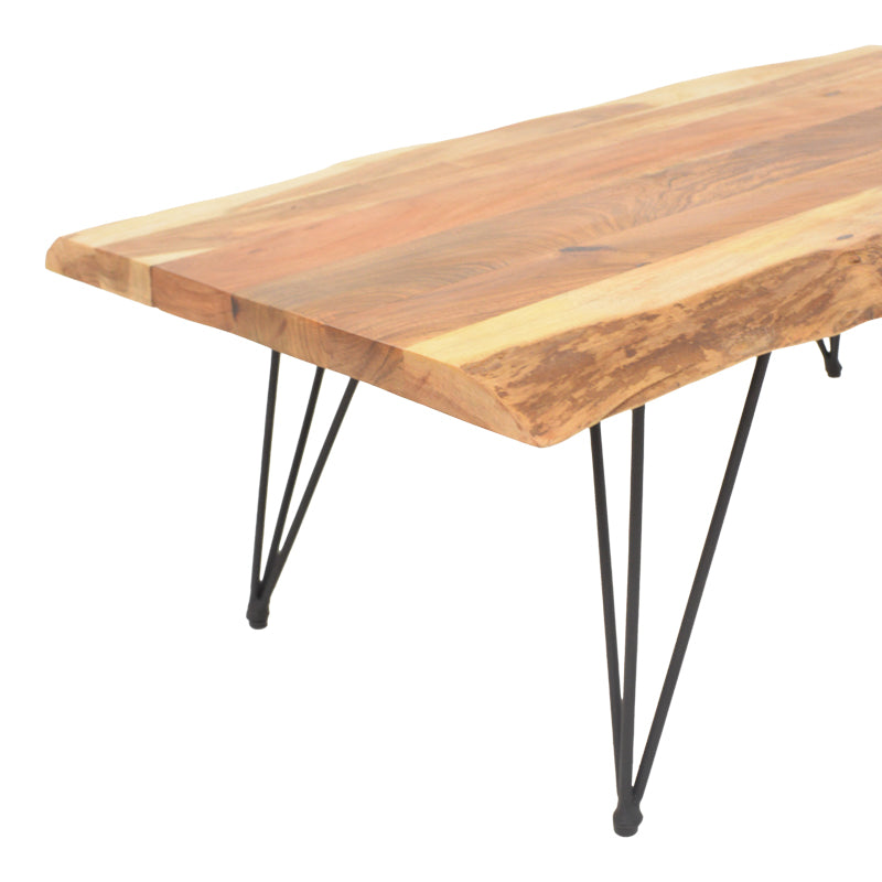 Холна маса Miles масивно акациево дърво в естествен нюанс 115x69x41см