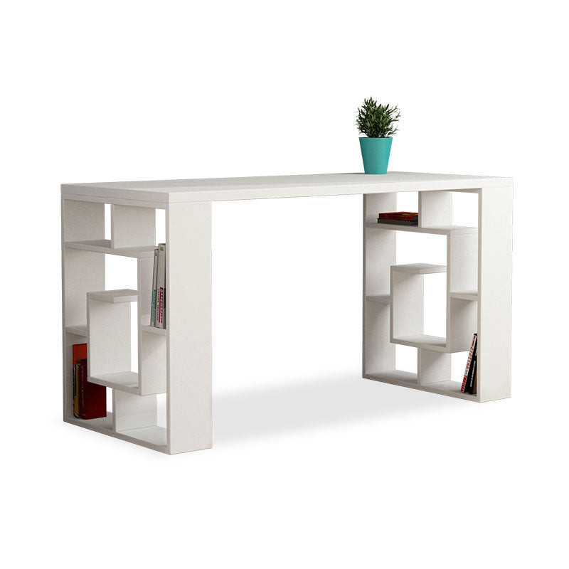 Работна маса Labirent бяла 140x60x75см