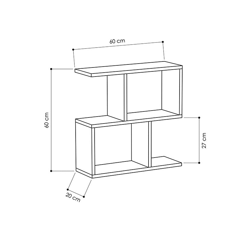 Помощна маса HOMEMANIA антрацит 60x20x60см
