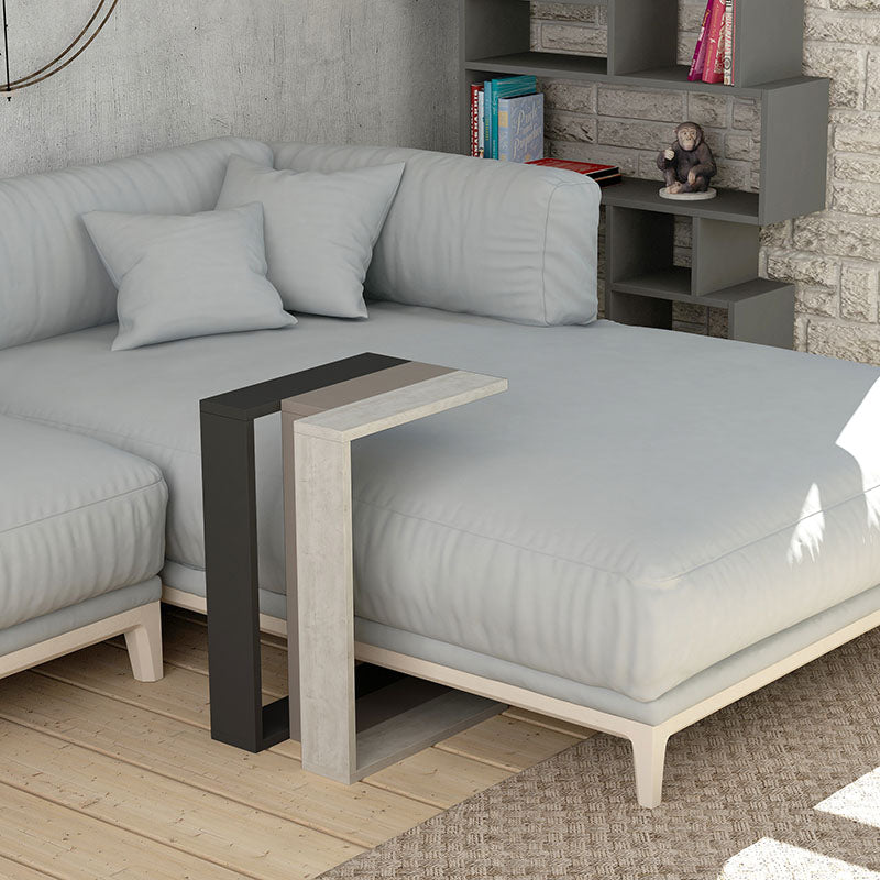 Странична  маса MUJU антрацит-мока-антично бял цвят  40x30x57cм